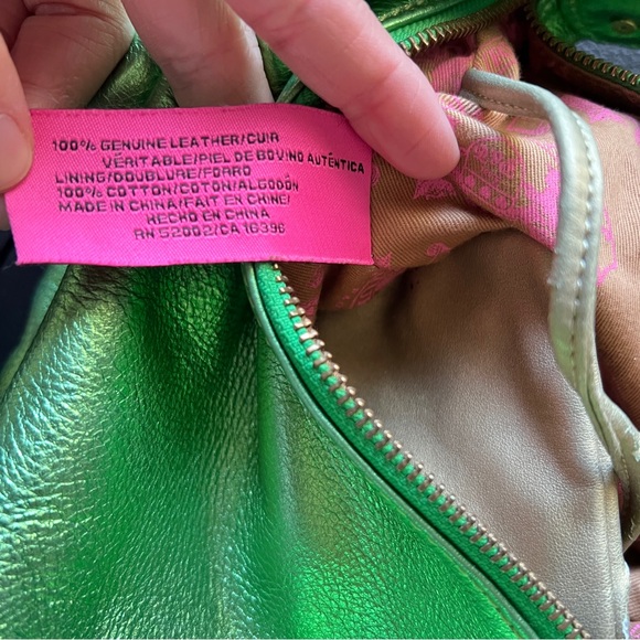 Juicy Couture Y2K 2000s Hobo Green Metallic Bag - Picture 14 of 16